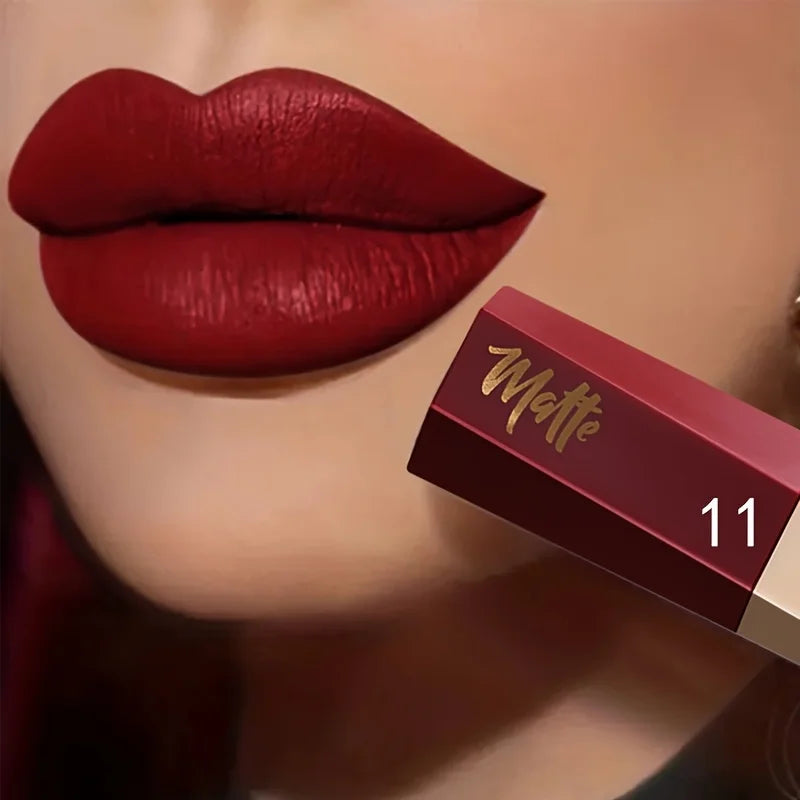 Matte Velvet Lip Tint, Nude Color Lip Glaze, Long Lasting Waterproof Non Transfer, Lightweight Soft Lip Makeup, Perfect Valentin
