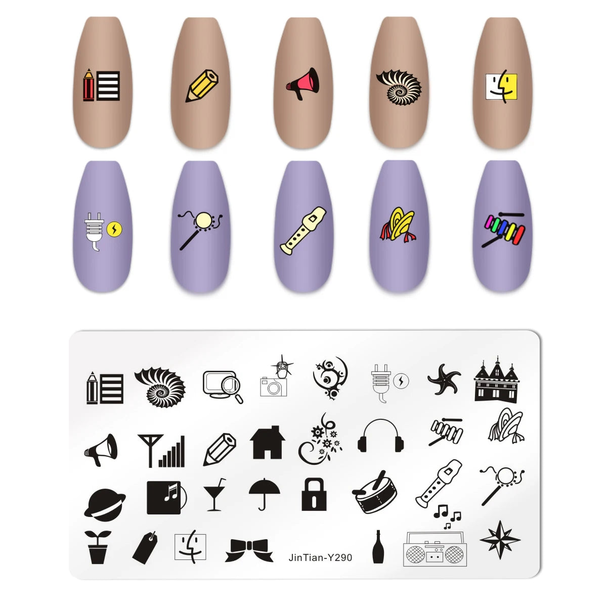 Valentine's Day Nail Stamping Plates Rose Flower Love Theme Nail Art Plate Stainless Steel Halloween Nail Design Stencil Tools