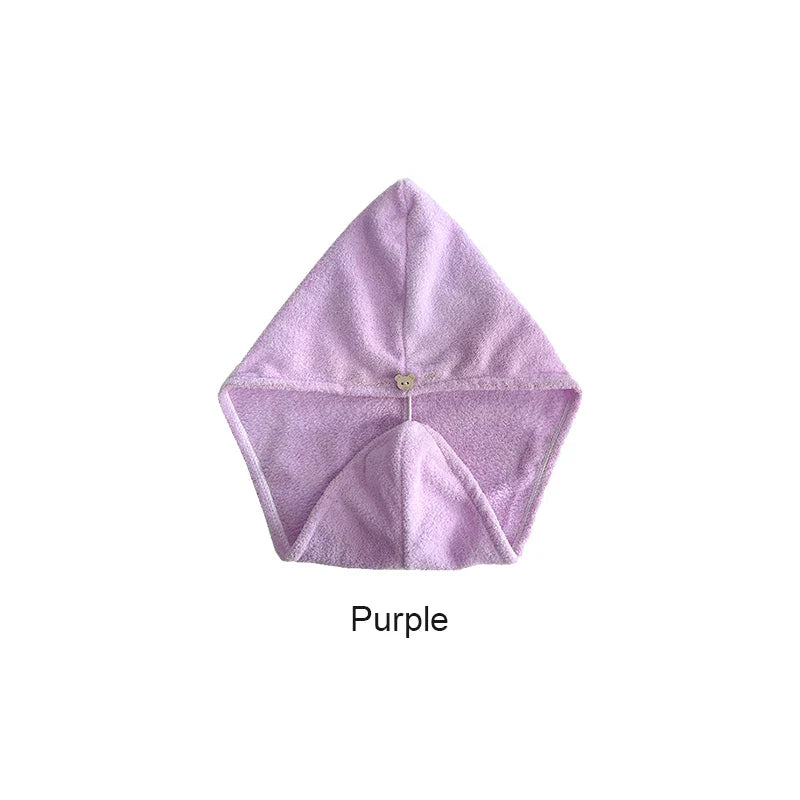 Microfiber Hair Towel Wrap for Women, Shower Spa Head Wrap Hair Drying Hat Turban Microfiber Terry Dry Absorbent Quick Dry Hair