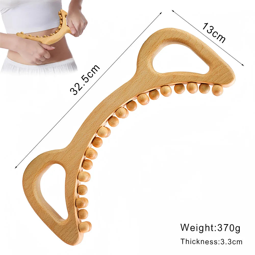 Wooden Massage Tools Wood Lymphatic Drainage Massager Anti Cellulite Body Shaping Tools for Beauty, Gua Sha, Sore Muscle Relief