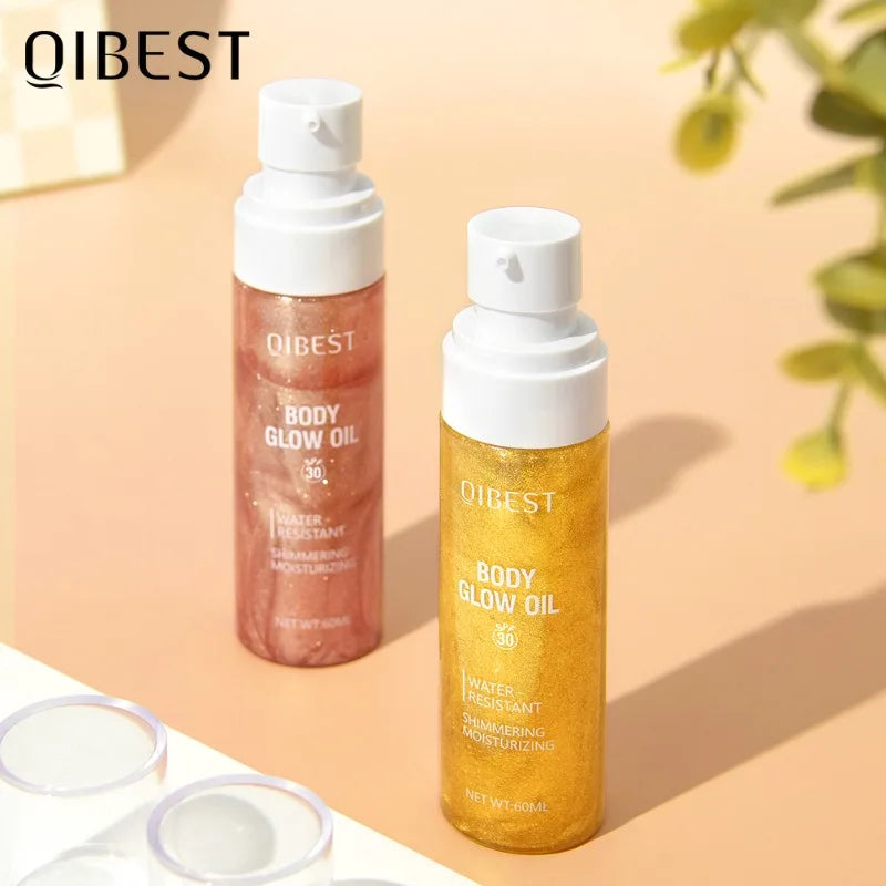 60ML Body High-gloss Oil Gold Bronzers Facial and Full-body Highlight Liquid Brightening Shimmering Moisturizing High-gloss Oil