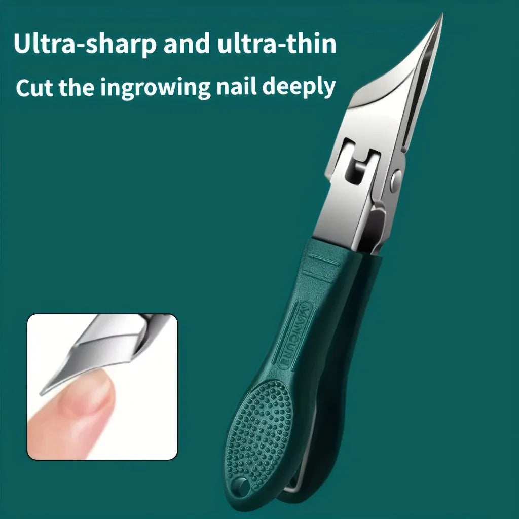 25° Slant Edge Nail Clipper Set Anti-Splash Eagle Beak Oblique Toe Nail Trimmers for Ingrown Toenail Professional Manicure Tools