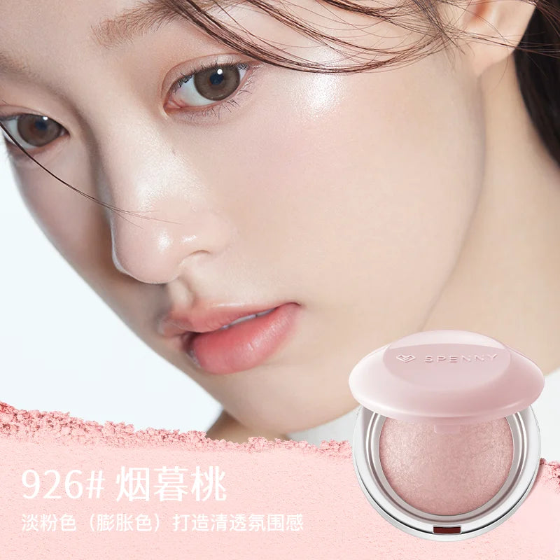 SPENNY Baking Blusher Matte Soft Mist Powder Large Capacity Shrink & Expand Color Naturally Brightening Highlight Cheek 6.2g