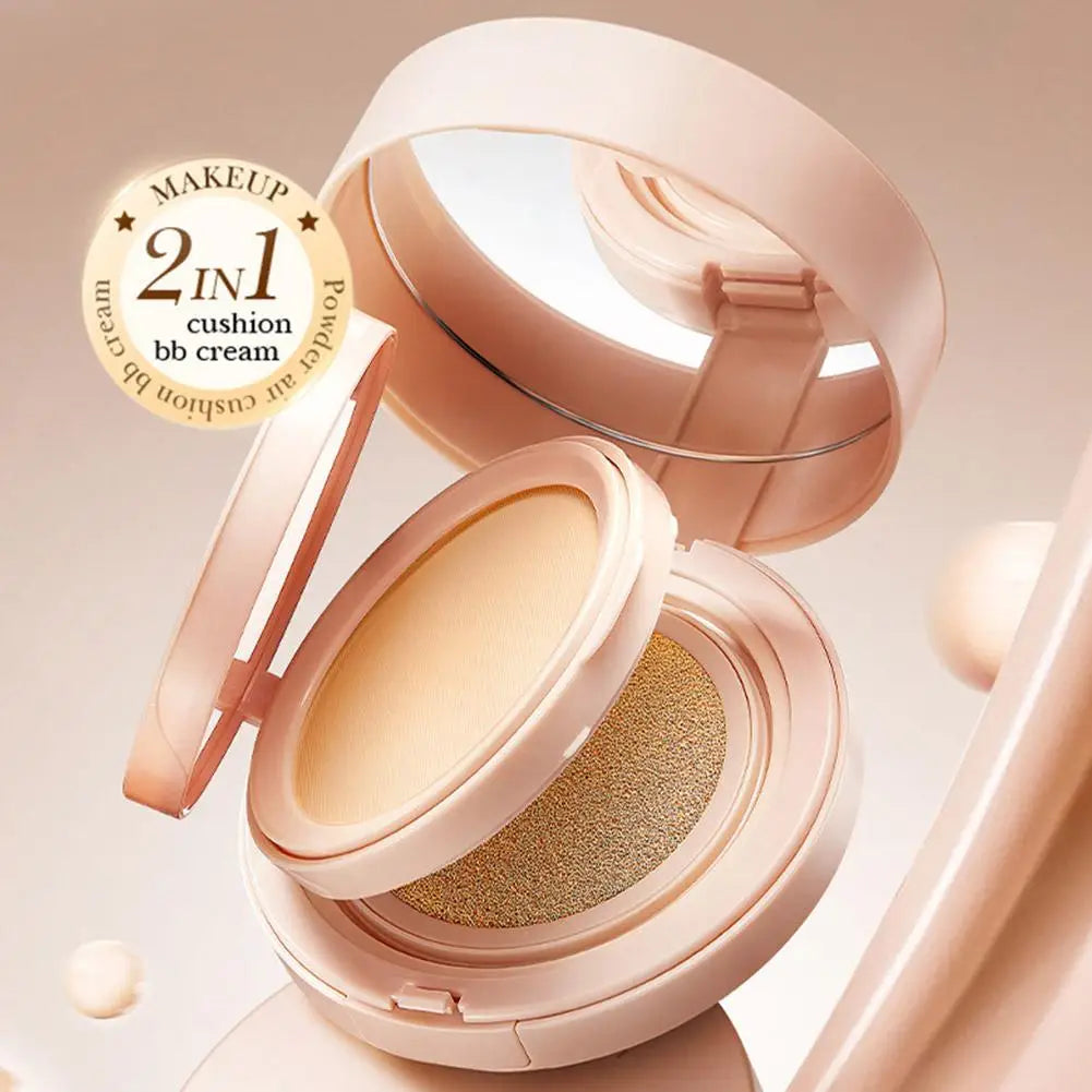 2-In-1 Matte Silky Moisturizing Foundation 24h Long Lasting Oil-control Air Cushion BB Cream Cushion Foundation