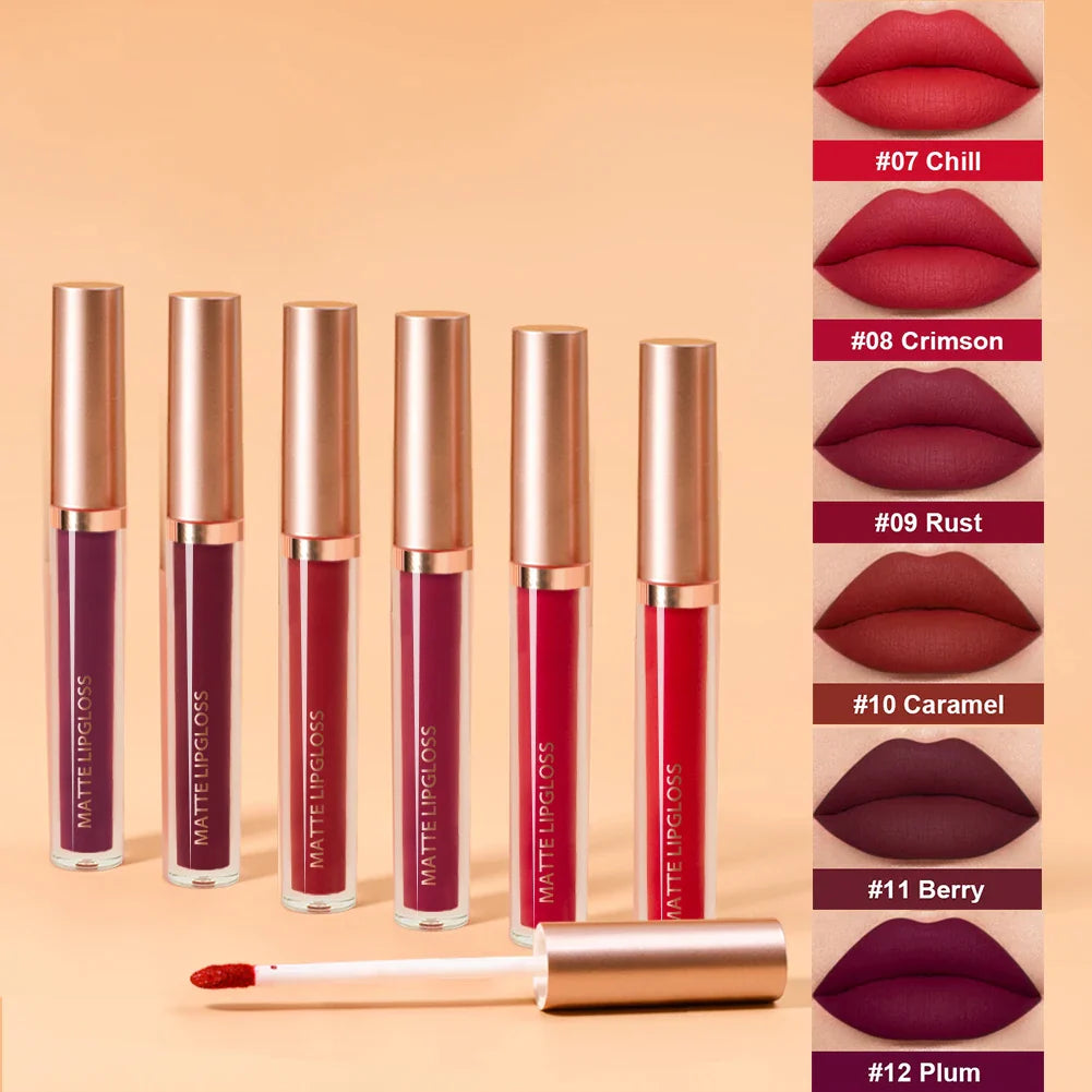 Matte lip gloss AB two sets, not stained with cup mouth red lip gloss