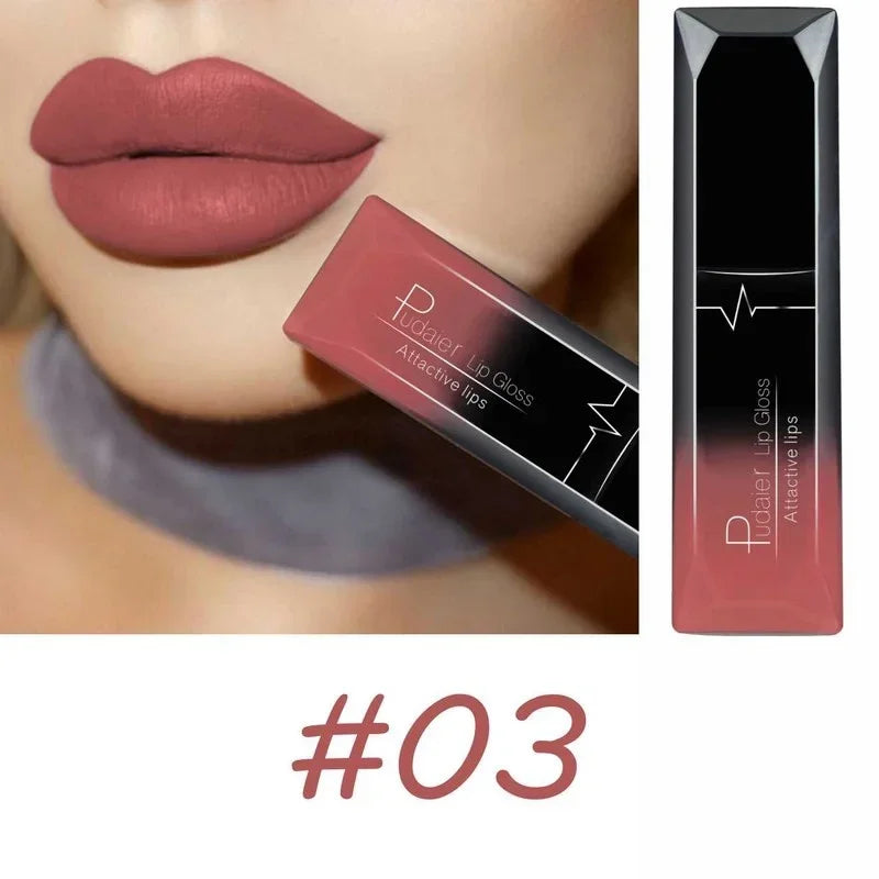 Long Lasting Velvet Matte Liquid Lipstick Waterproof 17 Colors Non Stick Cup Kissproof Lip Tint Gift for Women