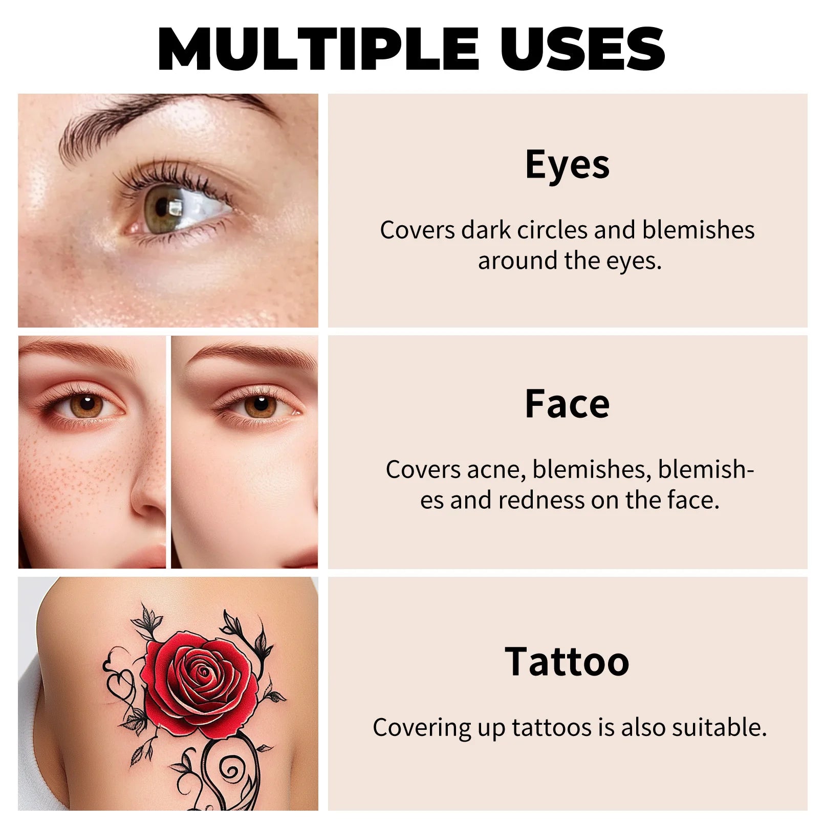 Hydrating Eye Brightening Concealer&Contour Cream-Full Coverage,Long Lasting,Correcting Eye Concealer for a Perfect Look Makeup