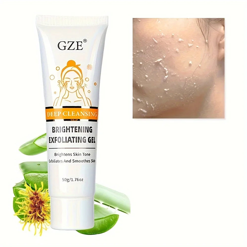 GZE Castor Oil Extract Exfoliating Gel, Face and Body Exfoliating Scrub Gel, Deep Cleansing Moisturizing Facial Exfoliator