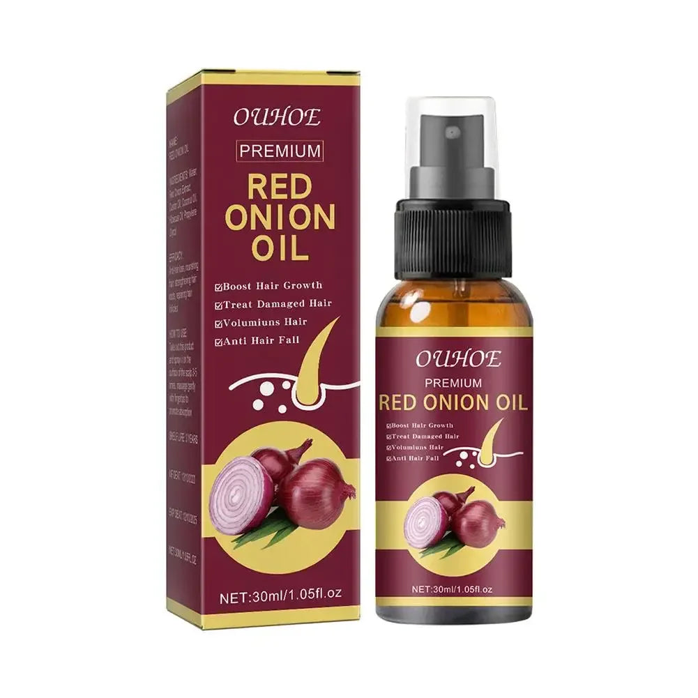 1pc Red Onion Essential Oil Spray For Hair Care, Rice Water Moisturizing Hair Spray,Damaged Hair Treatments Hair Care Products