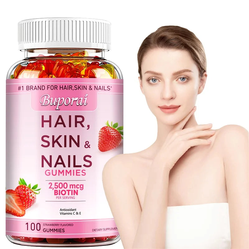 Hair, Skin and Nails Gummies - Supports Skin Care, Nails, Hair, Antioxidants and The Immune System, Antioxidant