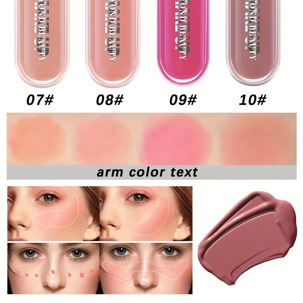 3pcs Set Liquid Blush, Long-lasting, Smudge Proof, Natural-Looking, Weightless, Lasting Dewy Finish