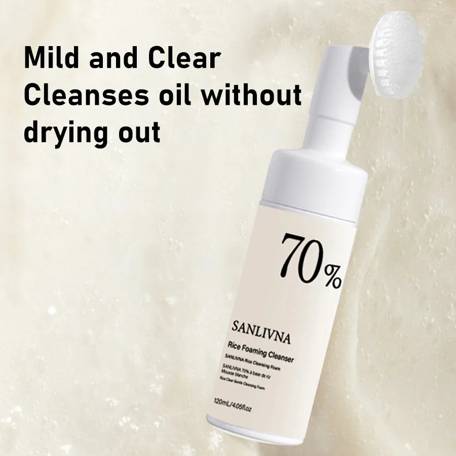 Rice powder toner Rice essence toner Rice grain cleansing foam facial cleanser Niacinamide whitening essence Moisturizing