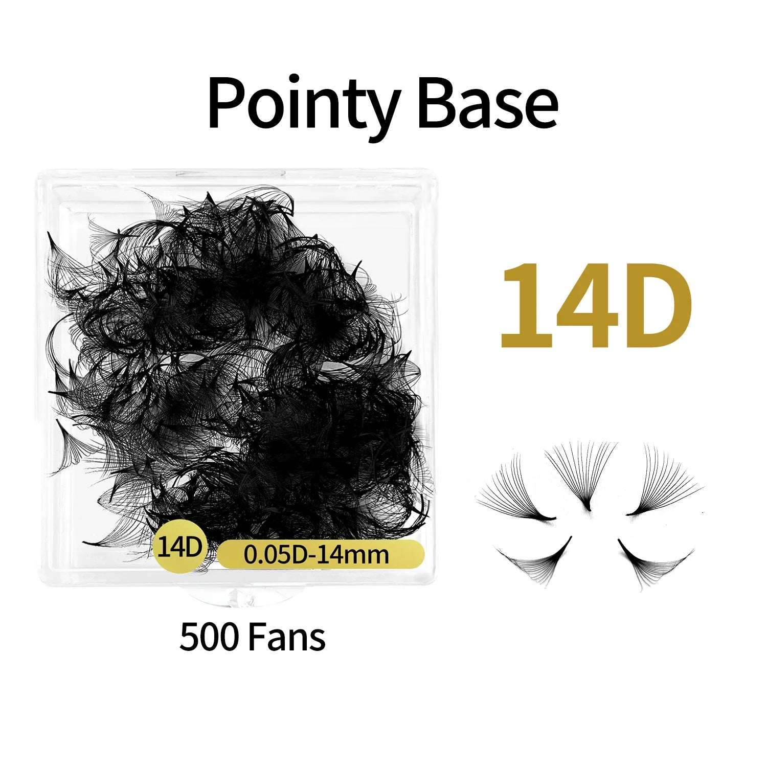 ABONNIE Loose 8D-20D Pointy Base Short Stem Premade Russian Volume Fans Faux Mink Premade Eyelash Extensions Makeup Cilios