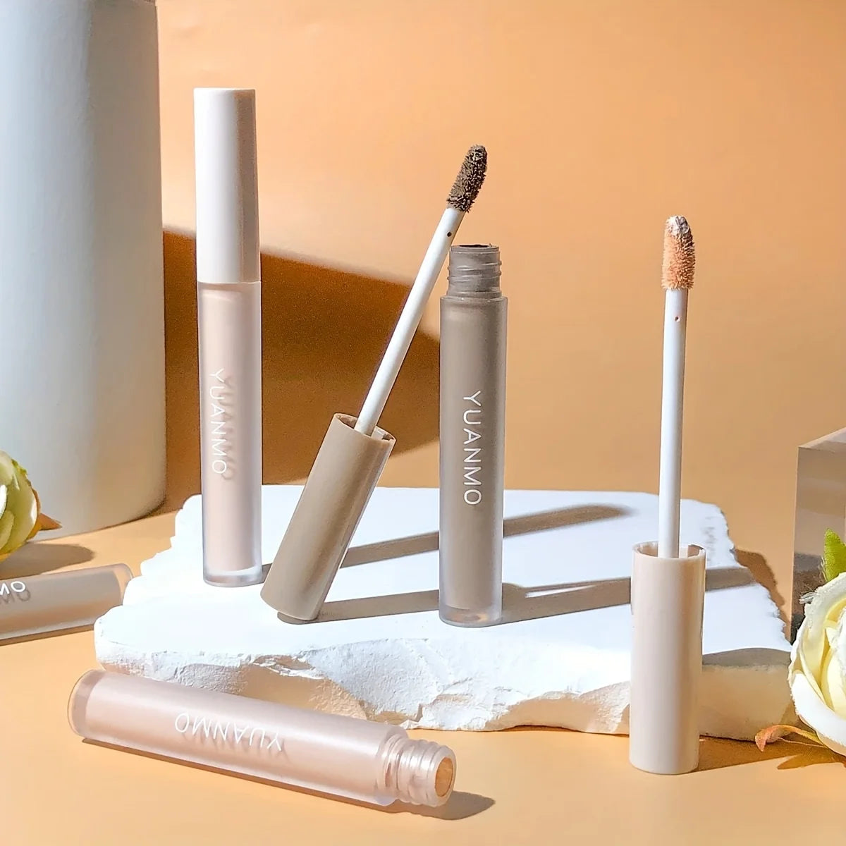 YUANMO 2-Color Contour & Highlight Liquid Set - Gray Shadow Contouring & Brightening Liquid, Long-Lasting Blendable Face Makeup