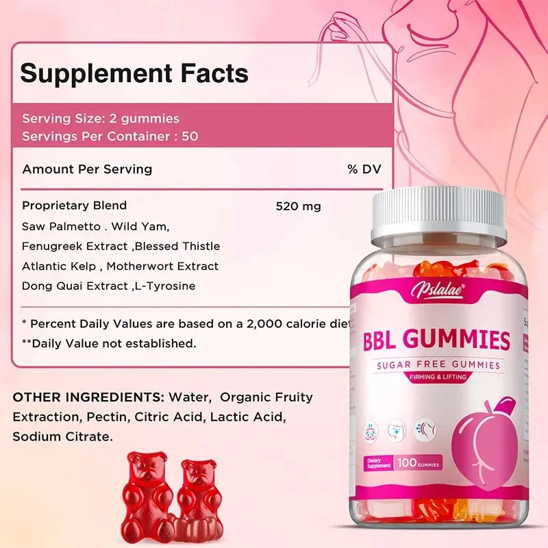 BBL Gummies - Increase Natural Curves, Promote Buttock Growth, Reduce Fat Mass and Sagging