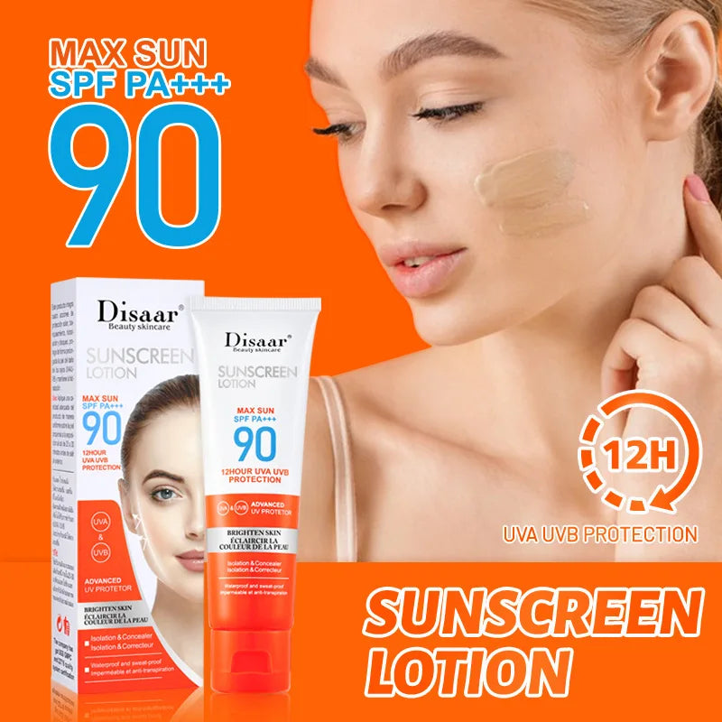 50ml Facial Body Sunscreen Whitening Sun Cream Sunblock Skin Protective Cream Anti-Aging Oil-control Moisturizing SPF 90+++ Face