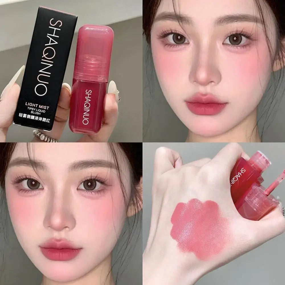 Liquid Blusher Waterproof Sweatproof Brighten Nude Color Matte Blush Stick Natural Rouge Face Makeup