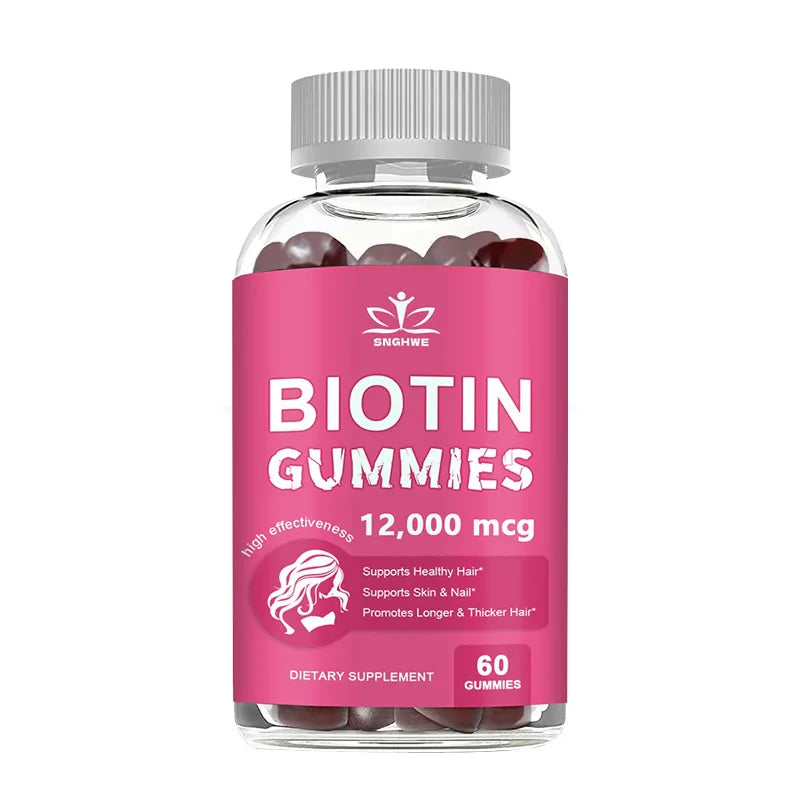 Collagen Gummies Biotin Gummies for Skin Care Health Nails Hair Growth Vitamins Collagen Protein Supplement