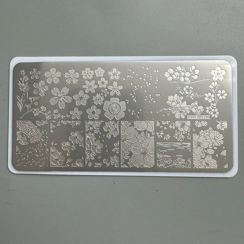 Letters & Flowers Nail Art Stamping Plates Image Templates DIY Manicure Nail Art Stamp Templates