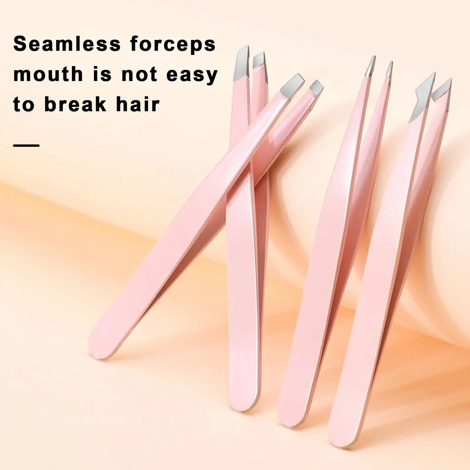 4Piece Tweezers for Women, Tweezer Set for Facial Hair Eyebrow Tweezers Men Eyebrow Chin Twizzers Kit Hair Grooming with Leather