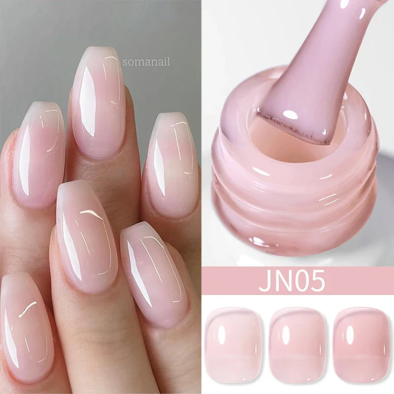 BORN PRETTY 10ml Blood Red Jelly Gel Nail Polish Halloween Nails Art Gel Polish Sheer Translucent Nail Gel for Winter Manicure