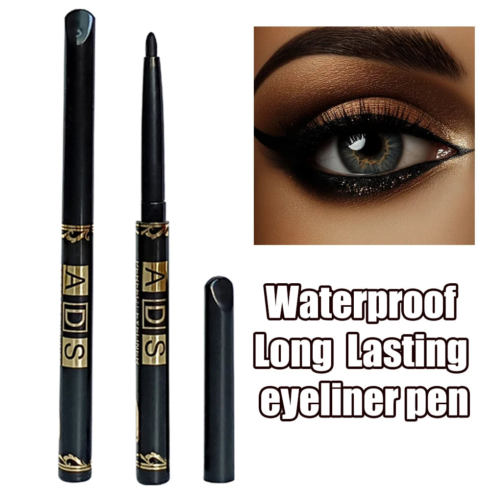 2Pcs Waterproof Black Brown Eyeliner Pencils-Smudge-Proof, Long-Lasting &Beginner-Friendly Smooth High Pigmented Punk Eye Makeup