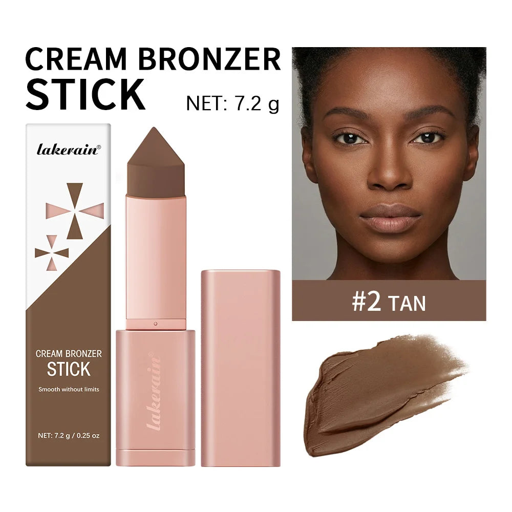 Cream Bronzer Stick and Contour Stick Bronzing Contouring Instant Highlights Dark Circles Face Contour Facial Foundation Makeup
