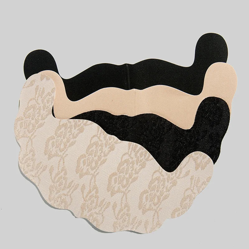8 Pair U Shape Lift Up Chest Pad for Women Sexy Lace Breastable Self Adhesive Breast Petals New Invisible Disposable Chest Paste
