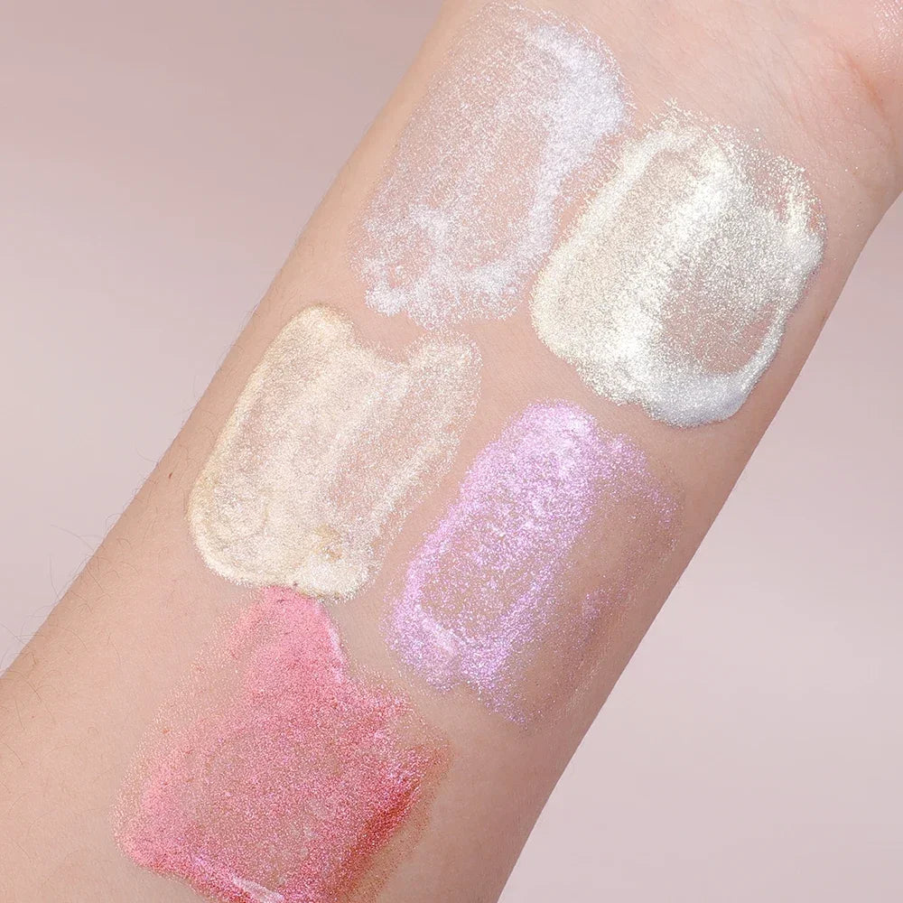 Diamond Glitter Highlighter Liquid Pearlescent Waterproof Longlasting Brightening Liquid Highlighter Stick Eyes Makeup Cosmetics