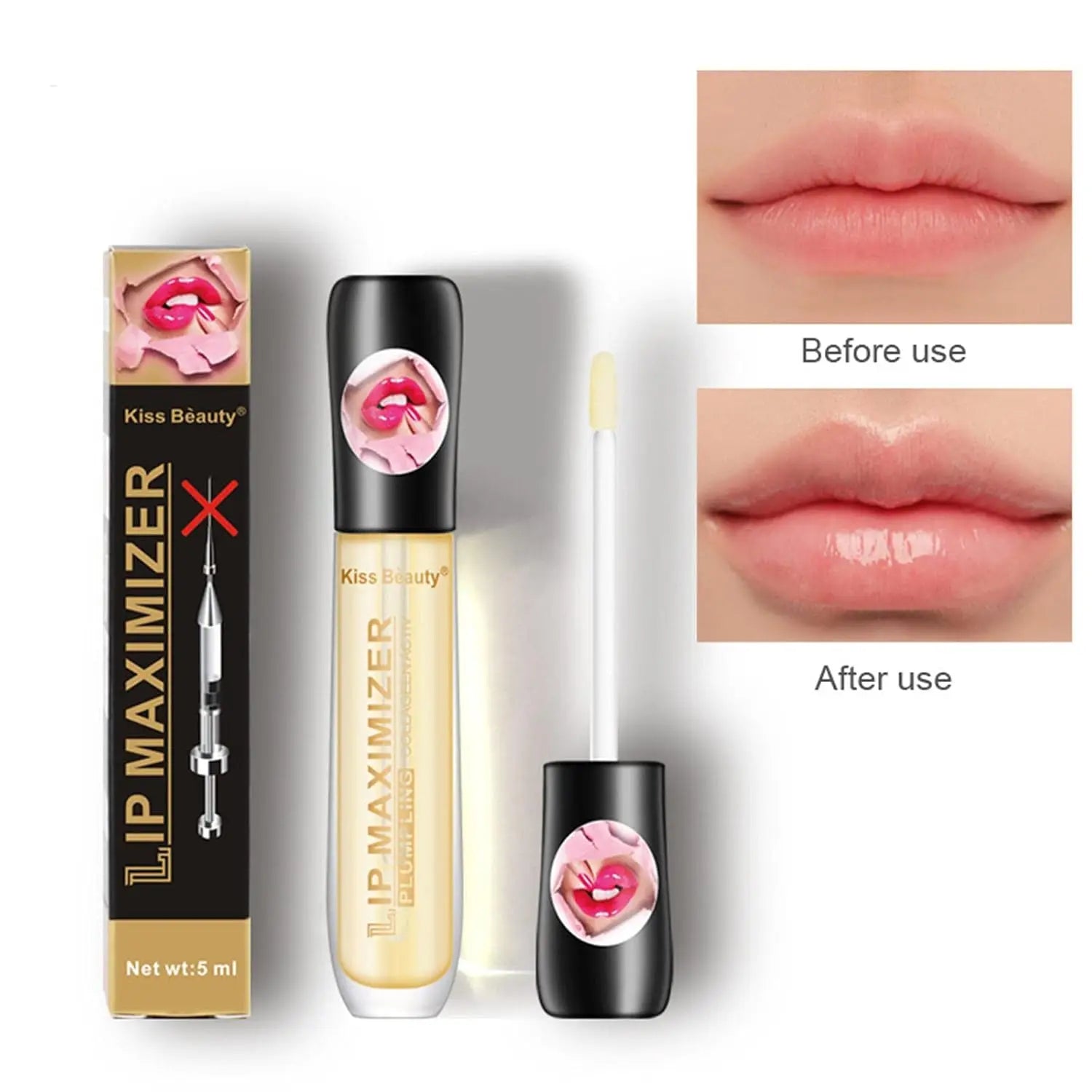 Extreme Lip Plumper Volumizing Gloss Oil Device Tool - Fuller Plump Bigger Lips Enhancer Maximizer Filler Pulp Lip Treatment