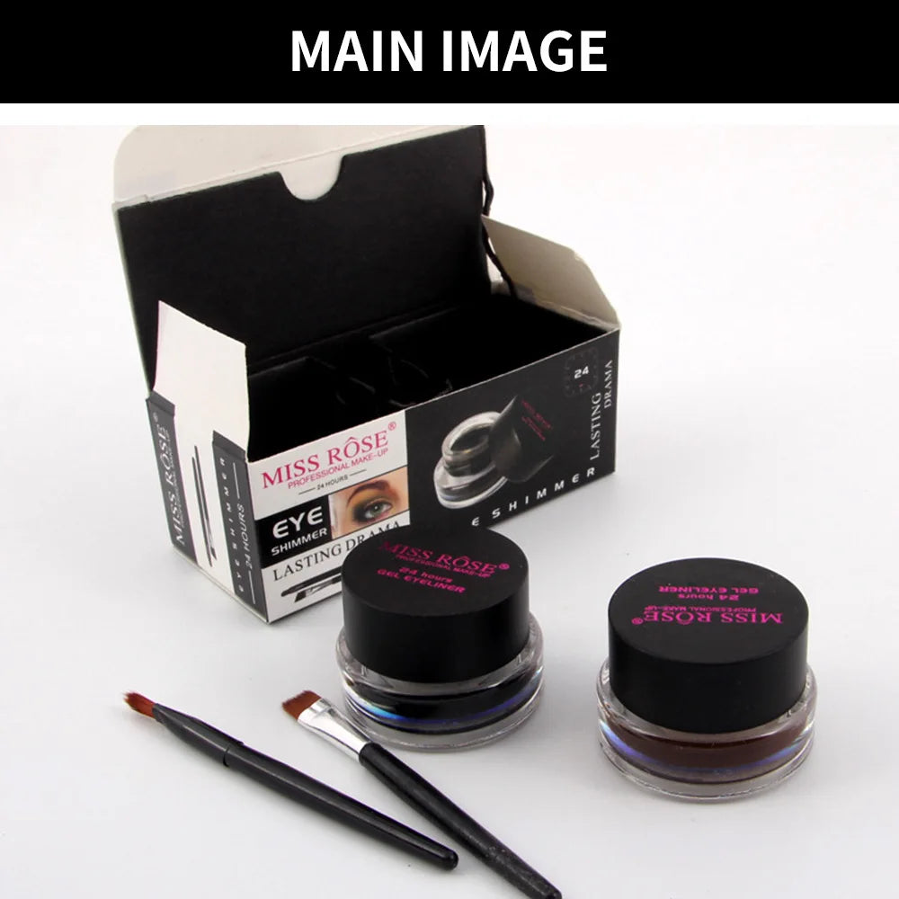 Miss Rose Black Eye liner Pen Makeup Gel Eye Shadow Eyeliner Kajal Eye Shimmer Cosmetics