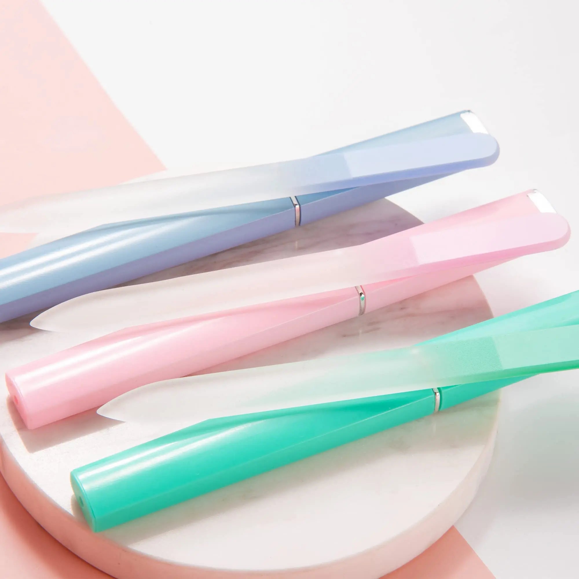 1/3 Pack Crystal Glass Fingernail File for Natural Nail Professional Glass Nail File Double-Sided Gentle Nail Care
