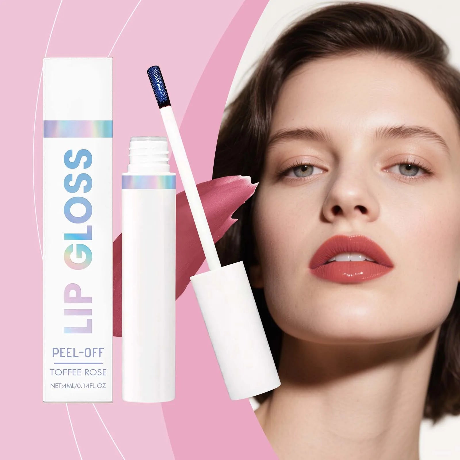 Amz peel-off lip stain: natural, glossy, nourishing, even color, hydrating, silky smooth lip makeup
