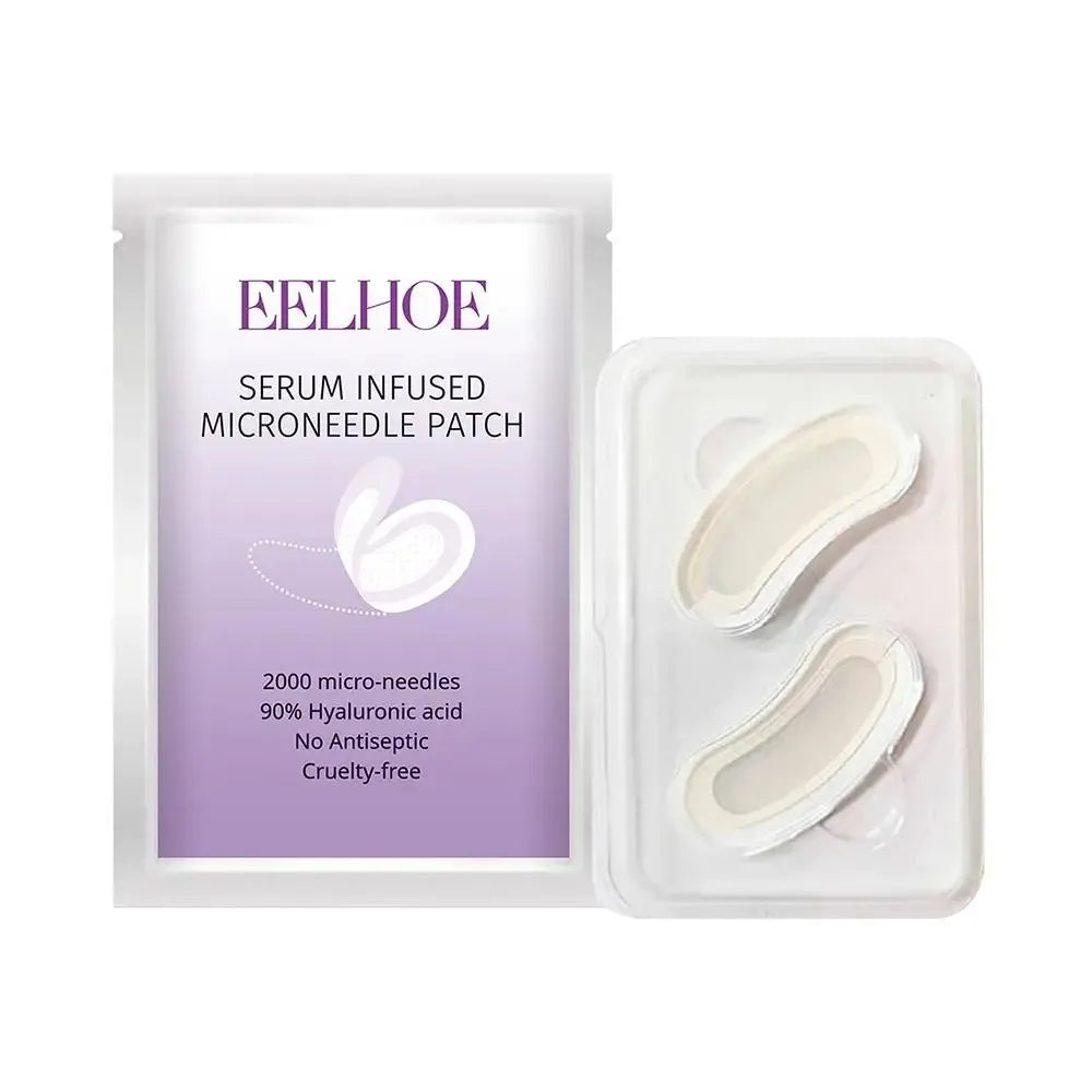 1 Pair Micro-needle Eye Patch Mask Anti-Wrinkle Patches with Collagen for Deep Hydration to Smooth Crow's Feet and Puffy Eyes