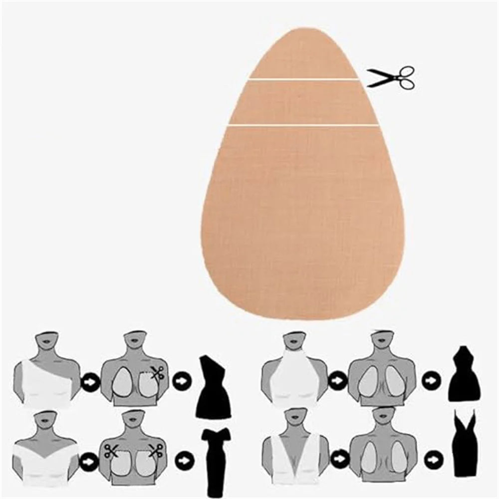 1Pair Breast Lift Tape Nipple Cover Invisible Enhancer Push Up Bra Tape Chest Lift Adhesive Accessories Seamless Stickers