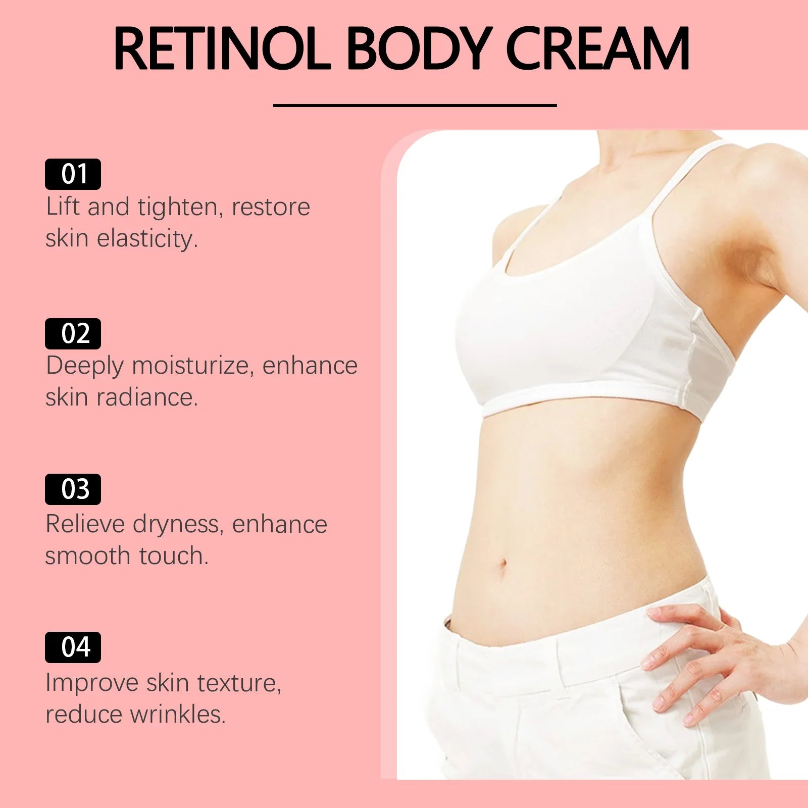 Retinol Tightening Body Lotion Anti-Wrinkle Repair Improve Sagging Skin Remove Cellulite Nourish Lift Firming Moisturizing Cream