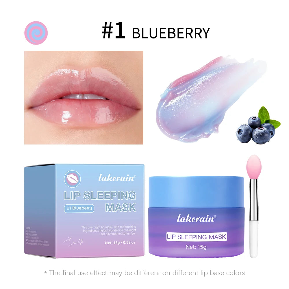 Dual-Color Lip Balm Reduce Fine Lines Nourishing And Hydrating Dry Cracked Lip Skin Care Vitamin C Blueberry Lip Mask Overnight