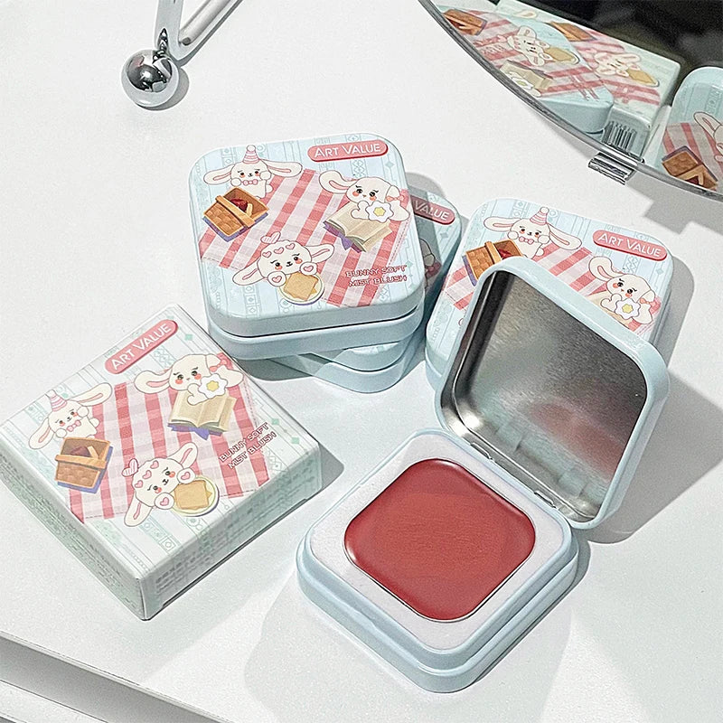 Art Value Single Color Matte Blusher Palette Blush Cream Contour Makeup Natural Cheek Tint Brighten Face Blusher Korean Cosmetic