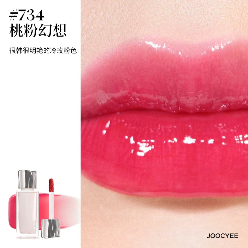 Joocyee Lip Tint Korean Smoked Lip Glaze 3D Lipstick Lip Plumper Gloss Mirror Moisturizing Korean Makeup