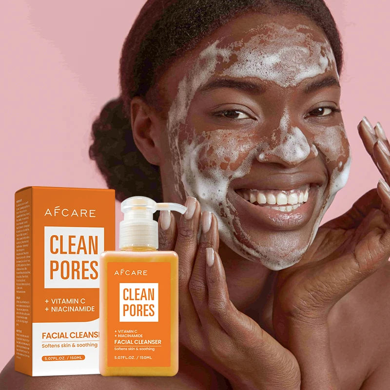 150ML Vitamin C Cleanser Brightening Foaming Cream Washes Away Pollution Impurities Conditions Nourishes Skin