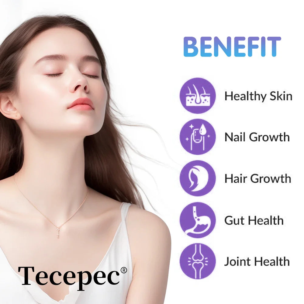 Multi-pack Collagen Supplement for Men and Women Types I, II, III, V and X Collagen for Healthy Hair, Nails, Skin and Joints