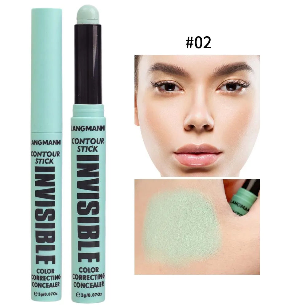6 Colors Concealer Stick Face Primer Base Makeup Covering Facial Blemishes Contour Cosmetics Red Green Concealer Cream Stick