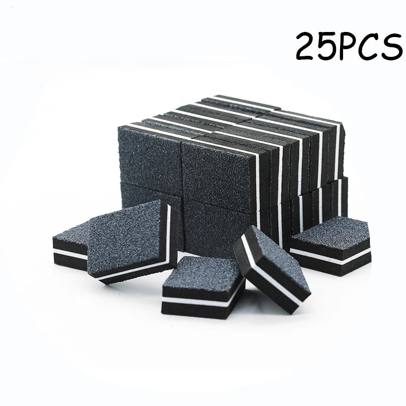 50Pc Professional Mini Nails Art buffer File 100/180 Sandpaper Manicure Tips Care File Sanding Polishing Grinding Equipment Tool
