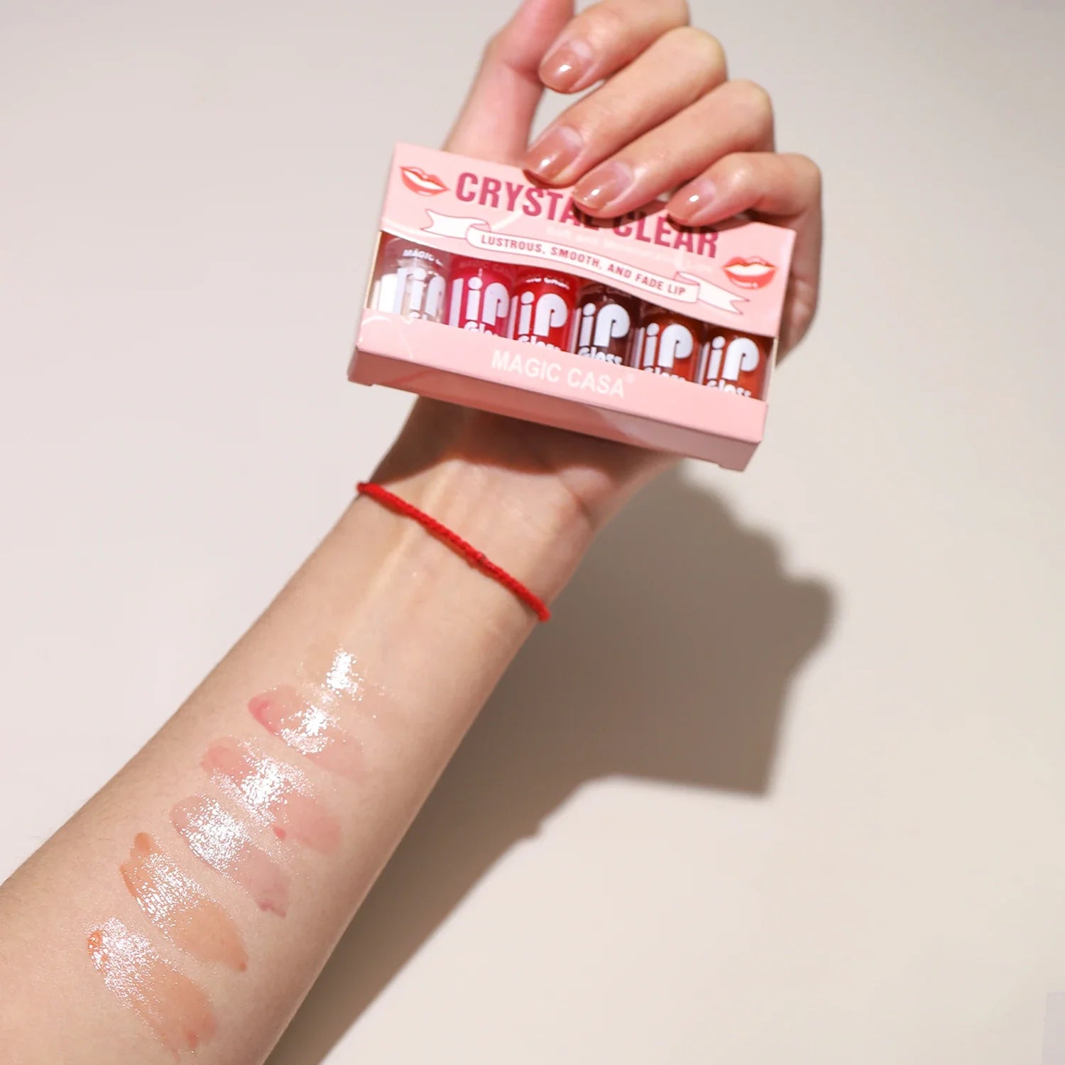 MAGIC CASA 6pcs/set Small bottle Hydrating Jelly Lip Oil long-lasting Moisturizing smooth shimmering Lip Hydrating Liquid