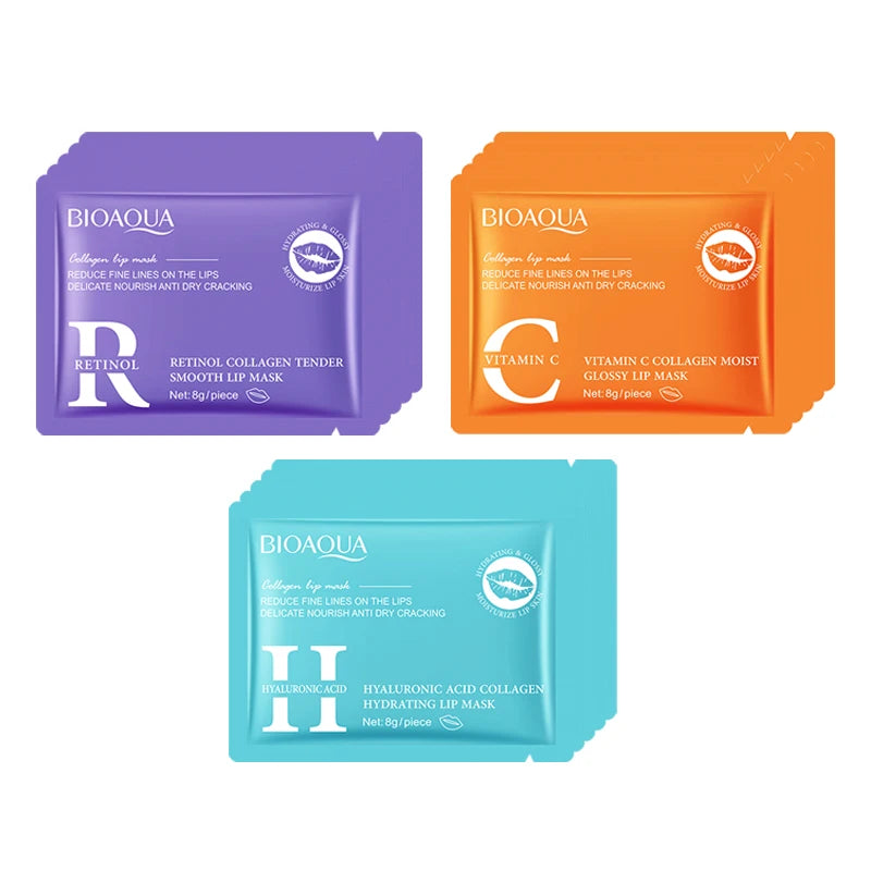 BIOAQUA Retinol Crystal Collagen Lip Mask Moisturizing Plump Lips Gel Masks Anti Wrinkles Hydrating Lip Plumper Lips Skin Care