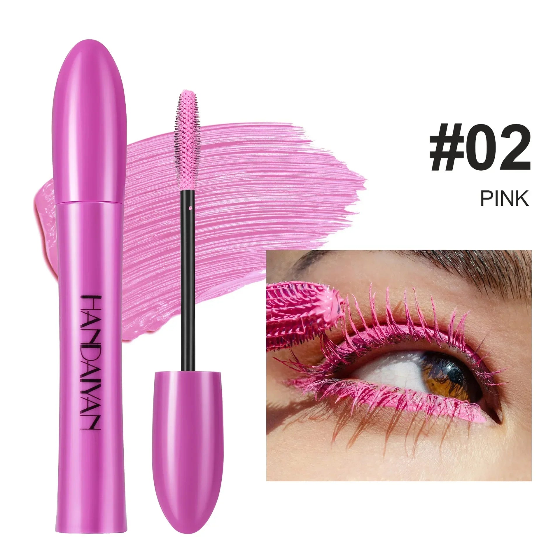 Colorful Silk Mascara Blue Red Black Cream Length Waterproof Smudge-Proof Colored Thickening Lengthening Curling Makeup Cosmetic