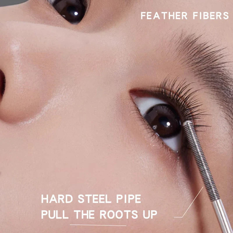 MACKANDY Waterproof 3D Lengthening Mascara Black Eyelash Extension Eye Lashs Brush Long-Wearing Silk Mascara Cosmetics Gift