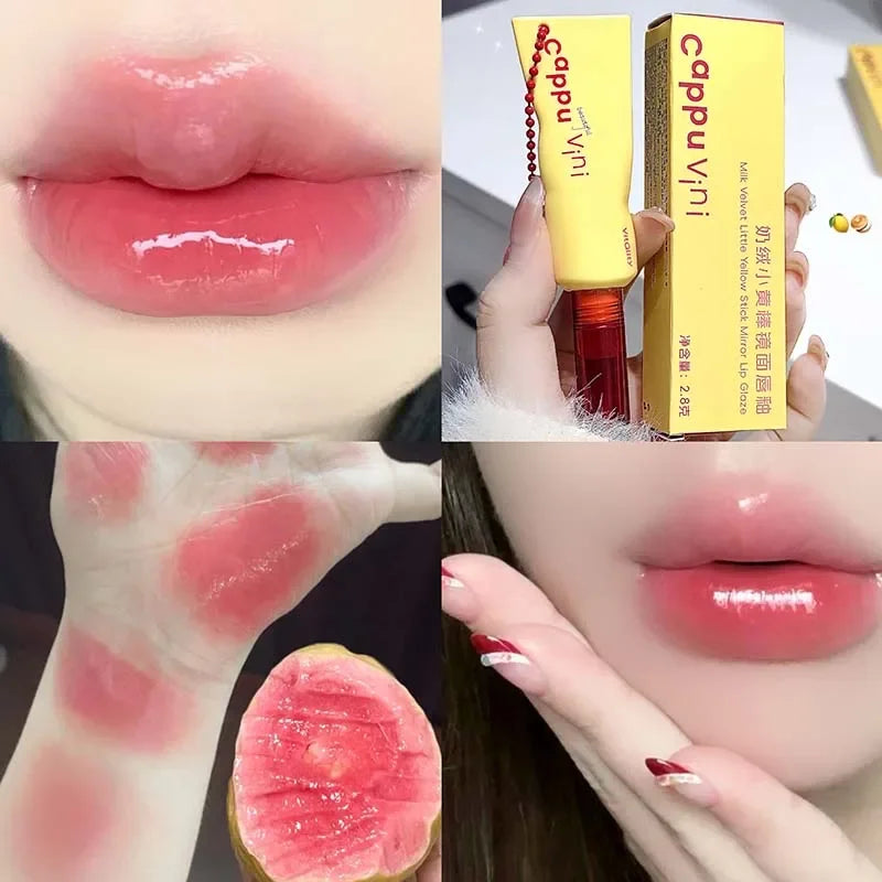 Mirror Water Liquid Lipstick Crystal Jelly Lip Gloss Moisturizing Sexy Lip Plumper Lip Tint Makeup Long Lasting Korean Cosmetics