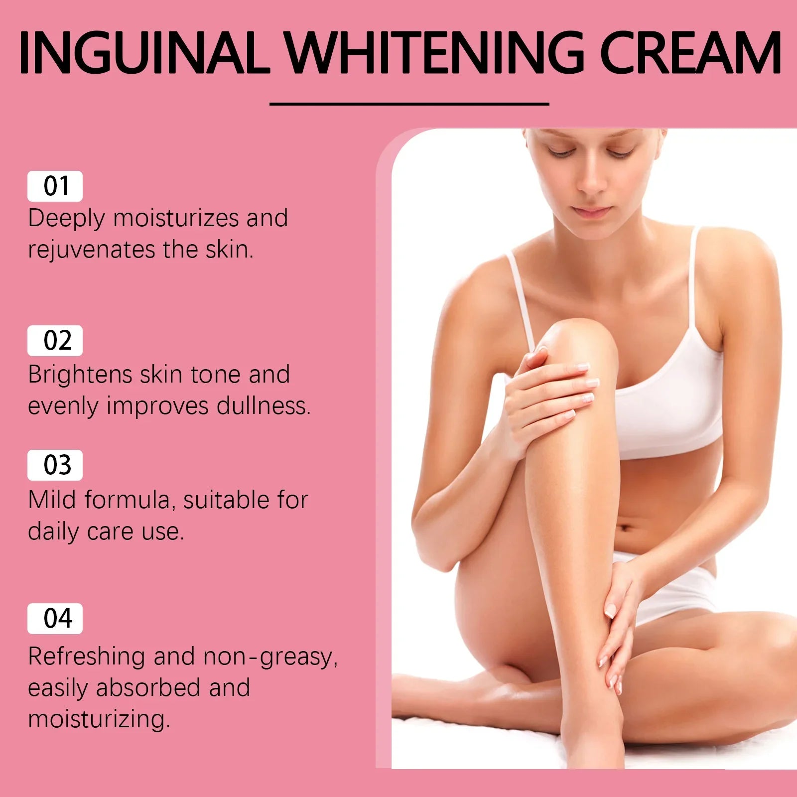 Body Whitening Cream Private Part Underarm Bleaching Butt Knee Brighten Remove Inner Thigh Intimate Inguinal Dark Dull Skin Care