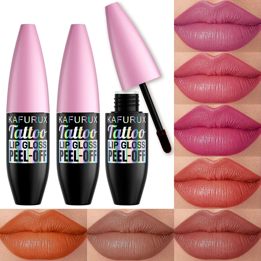 7 Color Waterproof Lip Liner Peel Off Lip Tint Long Lasting Matte Lip Gloss Red Pink Rose Contour Tear-off Lip Makeup Stian Cosm
